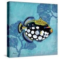 Azure Tropical Fish III-Paul Brent-Stretched Canvas