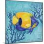 Azure Tropical Fish V-Paul Brent-Mounted Premium Giclee Print