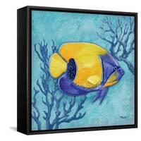 Azure Tropical Fish V-Paul Brent-Framed Stretched Canvas