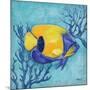 Azure Tropical Fish V-Paul Brent-Mounted Premium Giclee Print