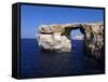 Azure Window, Dwejra Bay, Gozo, Malta, Mediterranean, Europe-Hans Peter Merten-Framed Stretched Canvas