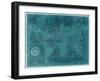 Azure World Map-Vision Studio-Framed Art Print