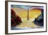 B-114-HR-BUTTERFLY LAGOON illusion-D. Rusty Rust-Framed Giclee Print