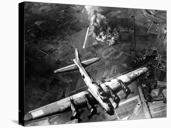 B-17 Bomber During the First Big Raid on Germany by the U.S. 8th Air Force-null-Stretched Canvas