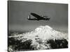 B-17 "Flying Fortess" Bomber over Mt. Rainier, 1938-null-Stretched Canvas
