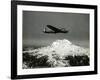 B-17 "Flying Fortess" Bomber over Mt. Rainier, 1938-null-Framed Giclee Print