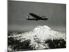B-17 "Flying Fortess" Bomber over Mt. Rainier, 1938-null-Mounted Giclee Print