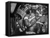 B-17 Flying Fortress Bomber During Bombing Raid Launched by US 8th Bomber Command from England-Margaret Bourke-White-Framed Stretched Canvas