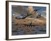 B-17 Flying Fortress Bombers and P-51 Mustangs in Flight-Stocktrek Images-Framed Photographic Print