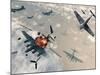 B-17 Flying Fortress Bombers Encounter German Focke-Wulf 190 Fighter Planes-Stocktrek Images-Mounted Photographic Print