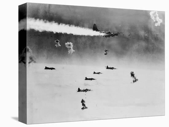 B-17 Planes Flying-null-Stretched Canvas