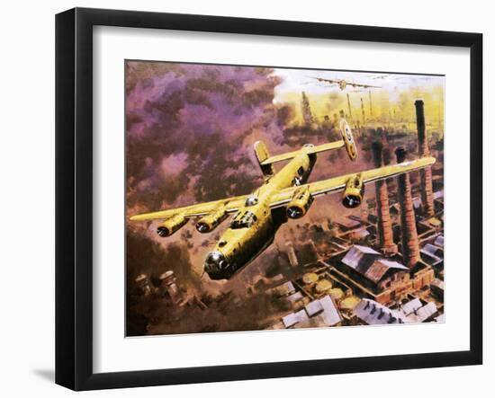 B-24 Liberator Bombers Doing Service in World War Ii-Graham Coton-Framed Giclee Print