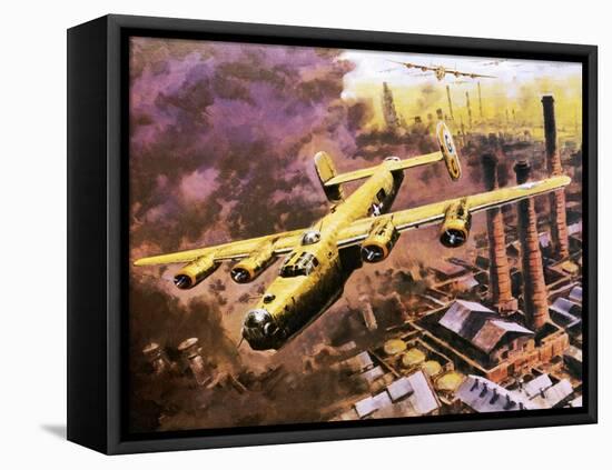 B-24 Liberator Bombers Doing Service in World War Ii-Graham Coton-Framed Stretched Canvas