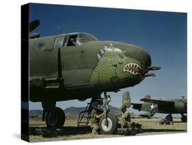 B-24's in Australia-George Silk-Stretched Canvas