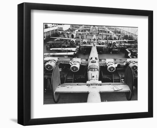 B-24s at an Aircraft Plant-null-Framed Photographic Print