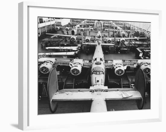 B-24s at an Aircraft Plant-null-Framed Photographic Print