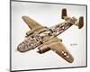 B-25H Mitchell Bomber Layout-null-Mounted Art Print