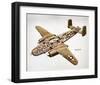 B-25H Mitchell Bomber Layout-null-Framed Art Print