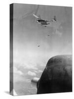 B-26 Bomber Dropping Bombs-null-Stretched Canvas