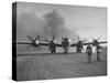 B-29 at Chinese Base, Revving Giant Propellers as it Prepares to Bomb Japan-Bernard Hoffman-Stretched Canvas
