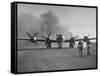 B-29 at Chinese Base, Revving Giant Propellers as it Prepares to Bomb Japan-Bernard Hoffman-Framed Stretched Canvas