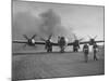 B-29 at Chinese Base, Revving Giant Propellers as it Prepares to Bomb Japan-Bernard Hoffman-Mounted Photographic Print