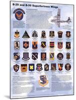 B-29/B-50 Airplane Superfortress Wings Educational Military Chart Poster-null-Mounted Poster