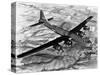 B-29 Flying over Japan's Countryside-null-Stretched Canvas