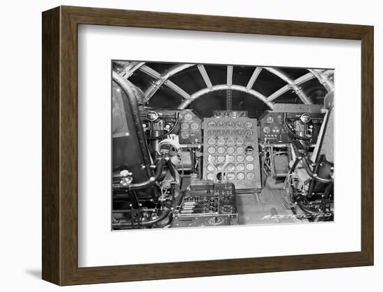 B-29 heavy bomber Flight Deck-null-Framed Art Print