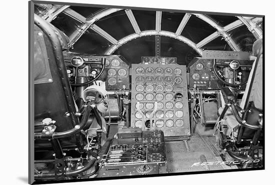 B-29 heavy bomber Flight Deck-null-Mounted Art Print