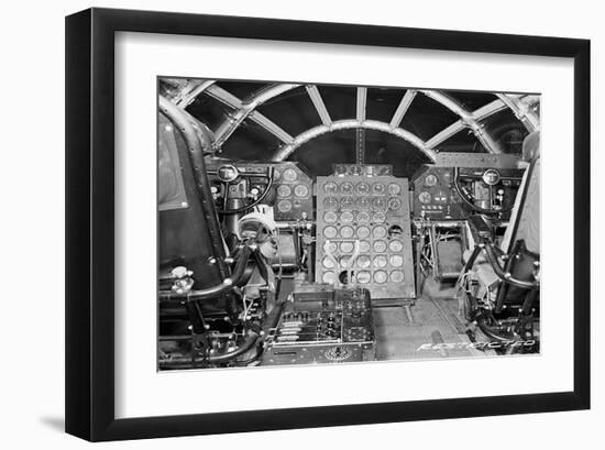 B-29 heavy bomber Flight Deck-null-Framed Art Print