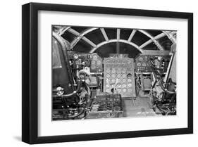 B-29 heavy bomber Flight Deck-null-Framed Art Print