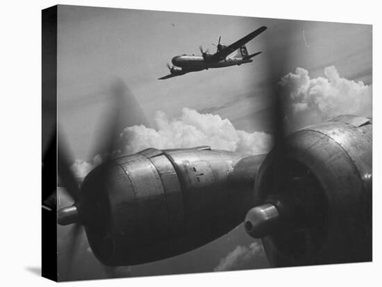 B-29's in Flight and Above Clouds on Bombing Mission over the Marianas During Ww Ii-Loomis Dean-Stretched Canvas