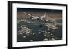 B-29 Superfortress Dropping Little Boy Atomic Bomb over Hiroshima-null-Framed Art Print