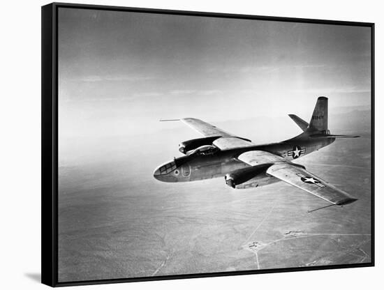 B-45 Bomber in Flight-null-Framed Stretched Canvas