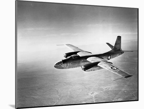 B-45 Bomber in Flight-null-Mounted Photographic Print