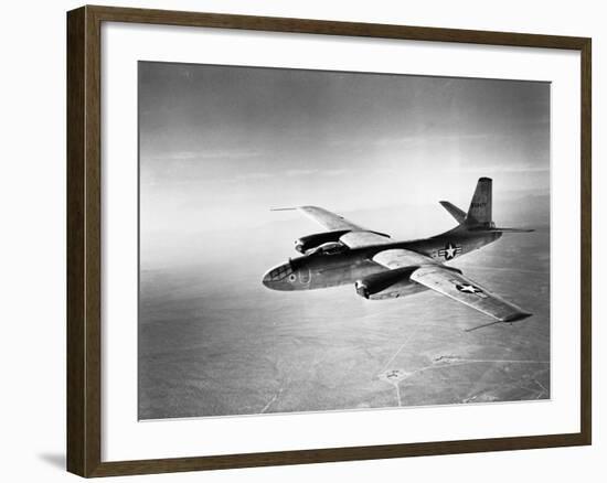 B-45 Bomber in Flight-null-Framed Photographic Print