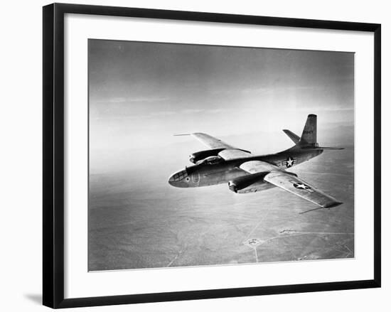 B-45 Bomber in Flight-null-Framed Photographic Print