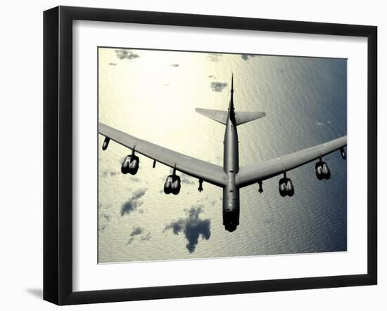 B-52 Stratofortress in Flight over the Pacific Ocean-Stocktrek Images-Framed Photographic Print