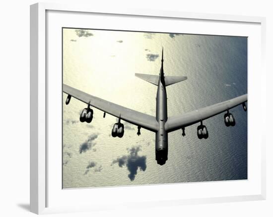 B-52 Stratofortress in Flight over the Pacific Ocean-Stocktrek Images-Framed Photographic Print