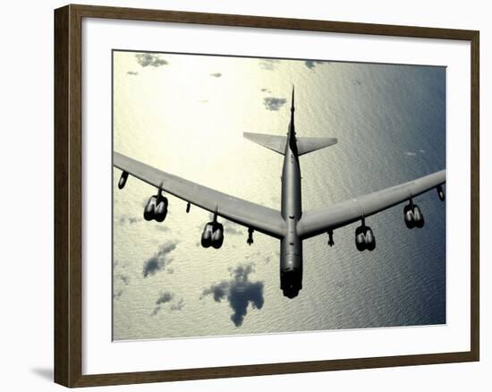 B-52 Stratofortress in Flight over the Pacific Ocean-Stocktrek Images-Framed Photographic Print