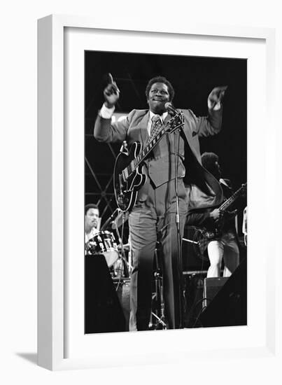 B.B. King, Capital Jazz, Knebworth, 1982-Brian O'Connor-Framed Photographic Print