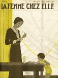 Mother, Child, Seaside-B Baucour-Framed Art Print
