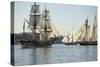 B.C, Victoria. the Brig Lady Washington Is a Reproduction Ship-Kevin Oke-Stretched Canvas