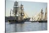 B.C, Victoria. the Brig Lady Washington Is a Reproduction Ship-Kevin Oke-Stretched Canvas