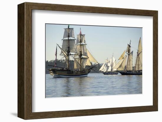 B.C, Victoria. the Brig Lady Washington Is a Reproduction Ship-Kevin Oke-Framed Photographic Print