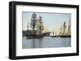 B.C, Victoria. the Brig Lady Washington Is a Reproduction Ship-Kevin Oke-Framed Photographic Print