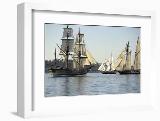 B.C, Victoria. the Brig Lady Washington Is a Reproduction Ship-Kevin Oke-Framed Photographic Print