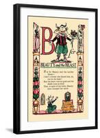 B for Beauty and the Beast-Tony Sarge-Framed Art Print