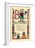 B for Beauty and the Beast-Tony Sarge-Framed Art Print